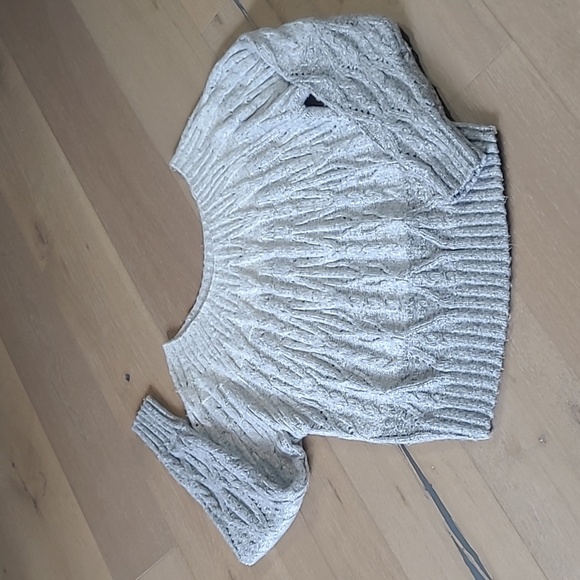 EUC White House Black Market Sweater Women's sz Large Bateau Ombre Cable Knit - Picture 1 of 7